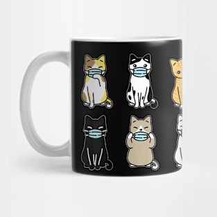 Cat Face Mask, Cute Pet Cats Lovers Gift Quarantine Cat Mom Mug